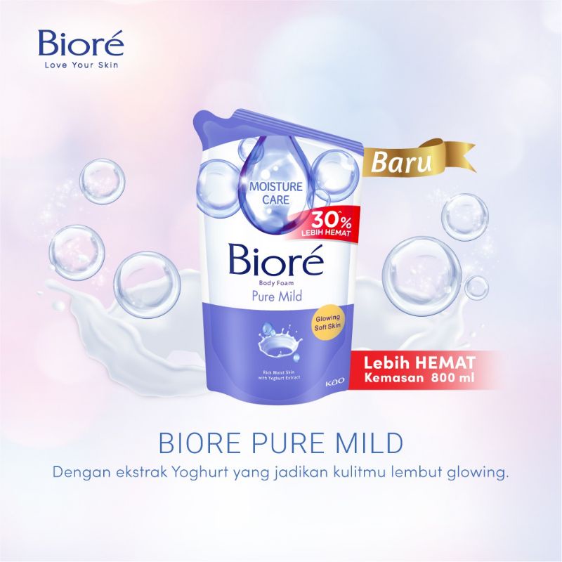 Jual Biore Sabun Mandi Cair Pure Mild 800ml Shopee Indonesia