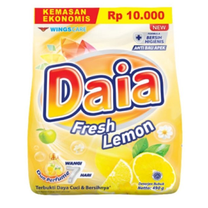 Jual Detergent Bubuk Daia Lemon 500gr Shopee Indonesia