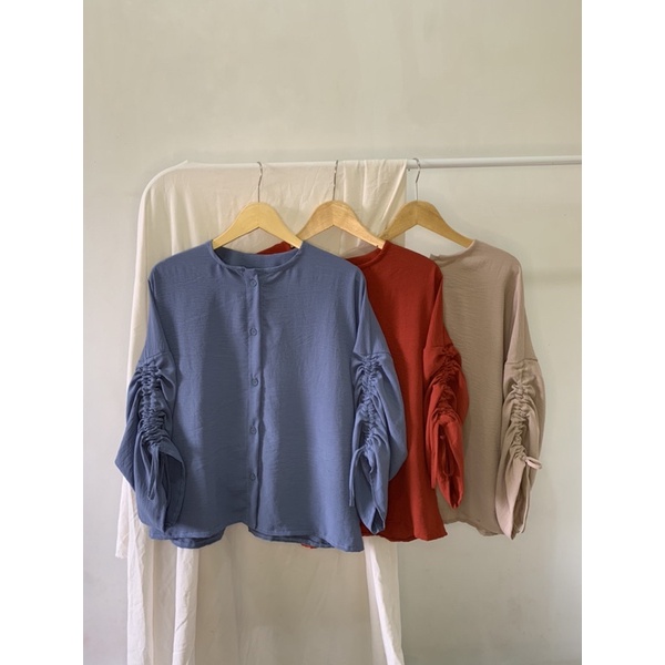 Jual Karina Blouse Crinkle Kemeja Crinkle Ic Shopee Indonesia