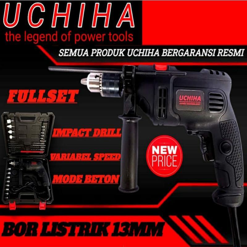 Jual Mesin Bor Tangan Listrik 10mm HEAVY DUTY Uchiha Besi Tembo Kayuw