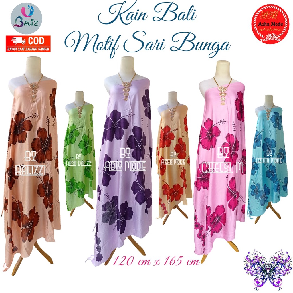 Jual Kain Bali Pantai Kain Bali Motif New Sari Bunga Topo Standar