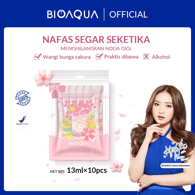 Jual BIOAQUA Obat Kumur Probiotic Fragrant Refreshing Mouthwash 13ml X