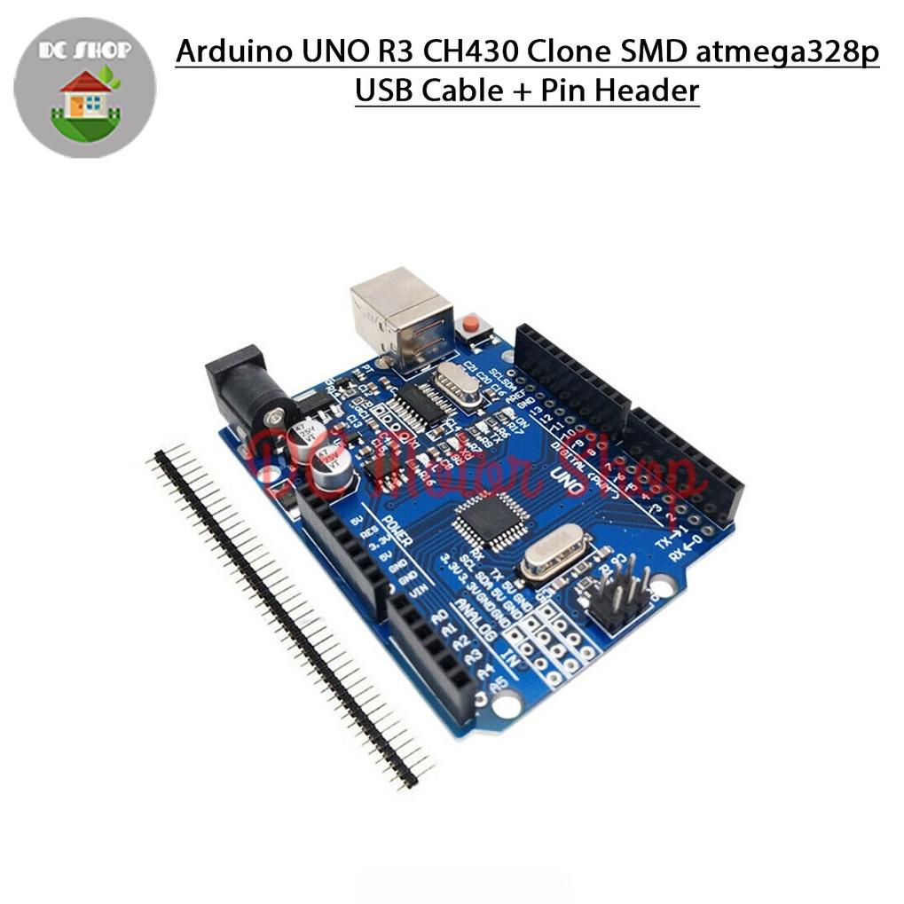 Jual PROMO Arduino UNO R3 CH340 Clone SMD Atmega328p USB Cable