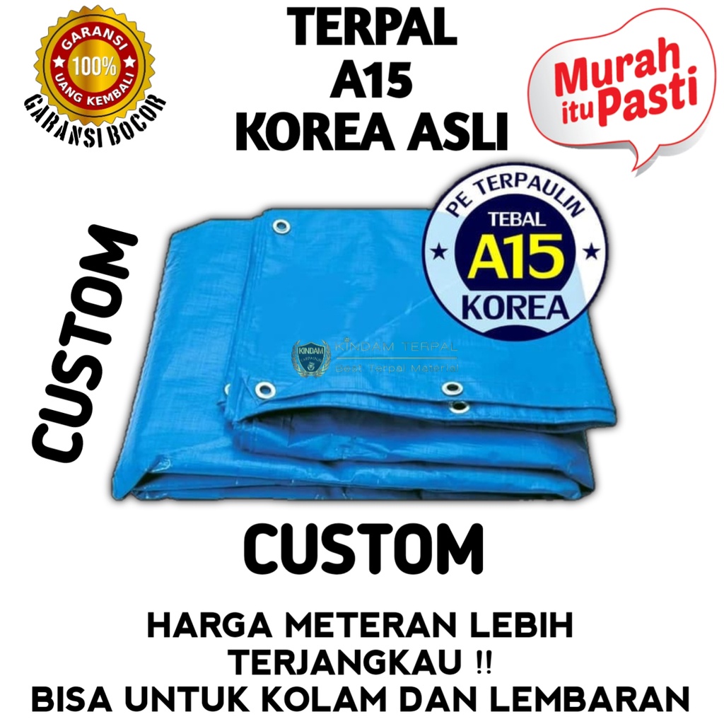 Jual TERPAL A15 KOREA UKURAN CUSTOM TERPAL LEMBARAN HERGA PERMETER