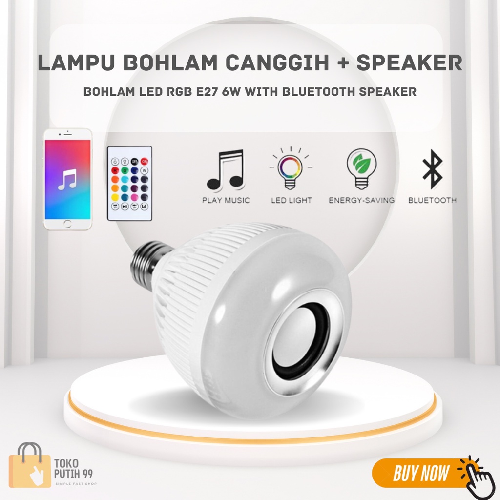 Jual Bohlam Warna Warni Led Rgb Dengan Bluetooth Speaker Remote