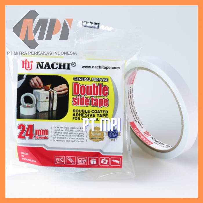 Jual Lakban Selotip Tape Perekat Isolasi Double Tissue Nachi Tape 24MM