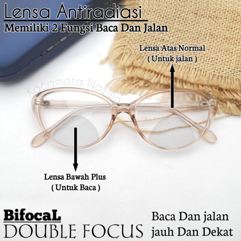 Jual Kacamata Baca Lensa Double Mj Lensa Atasnya Normal Lensa Bawahnya