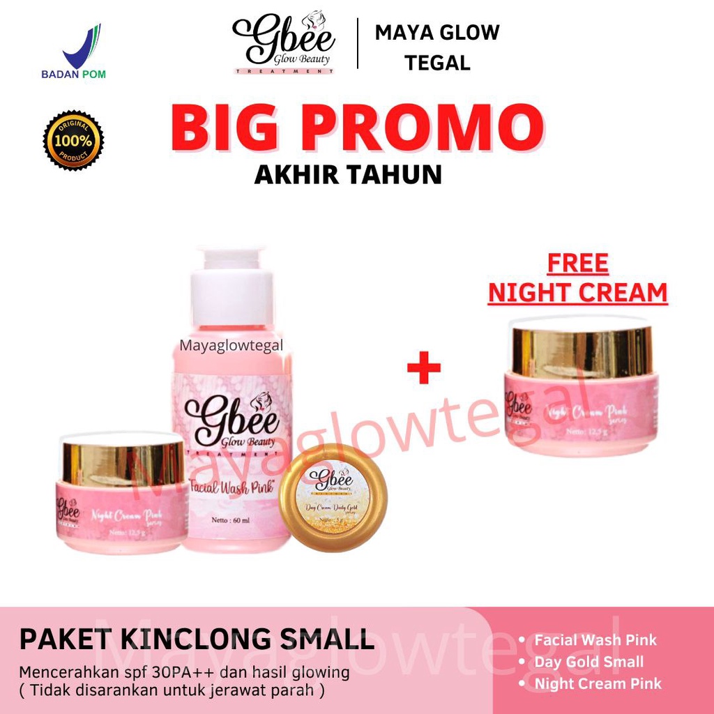 Jual PROMO GBEE PAKET KINCLONG SMALL SKINCARE GBEE GLOW BEAUTY