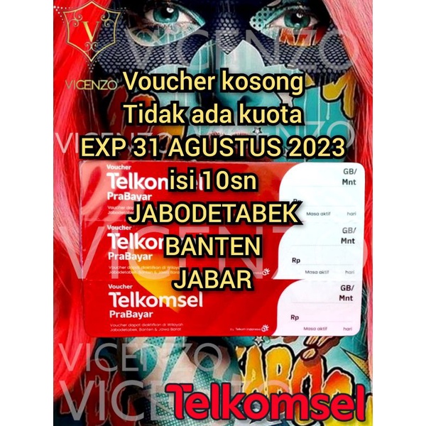 Jual Voucher Kosong Telkomsel JABODETABEK BANTEN JABAR 10SN Shopee