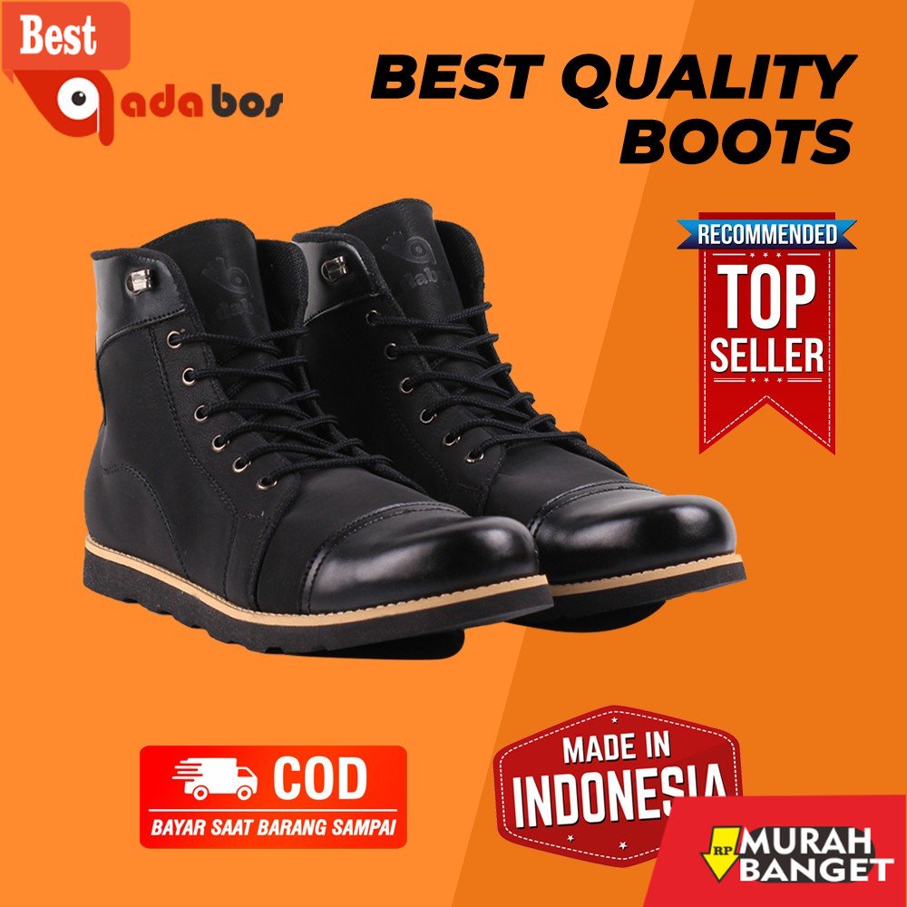 Jual Sagara Boots Sepatu Boot Pria Adabos Aventador Black Sepatu