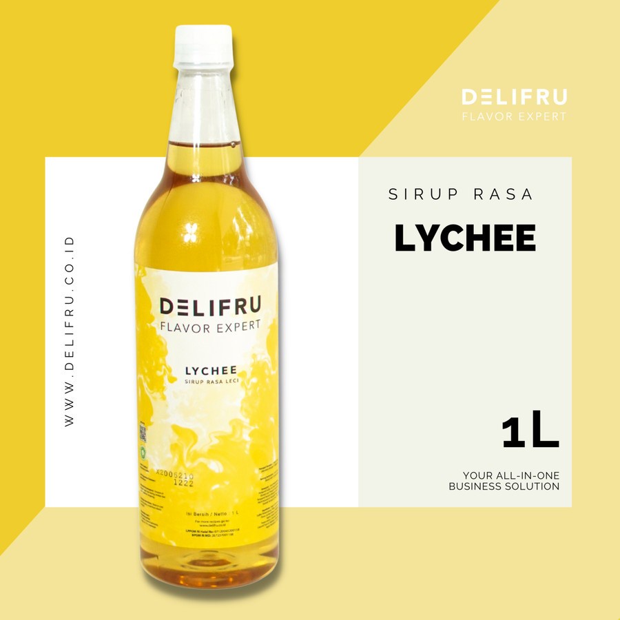 Jual Delifru Lychee Syrup Liter Sirup Leci Premium Shopee Indonesia