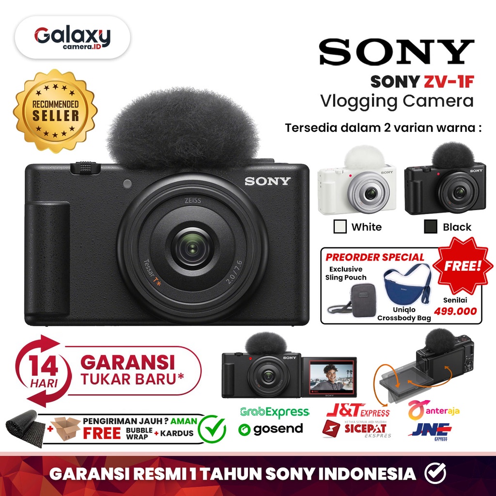 Jual Sony ZV 1F Vlogging Camera Sony ZV 1F ZV1F Z V1F ZV 1 F Garansi