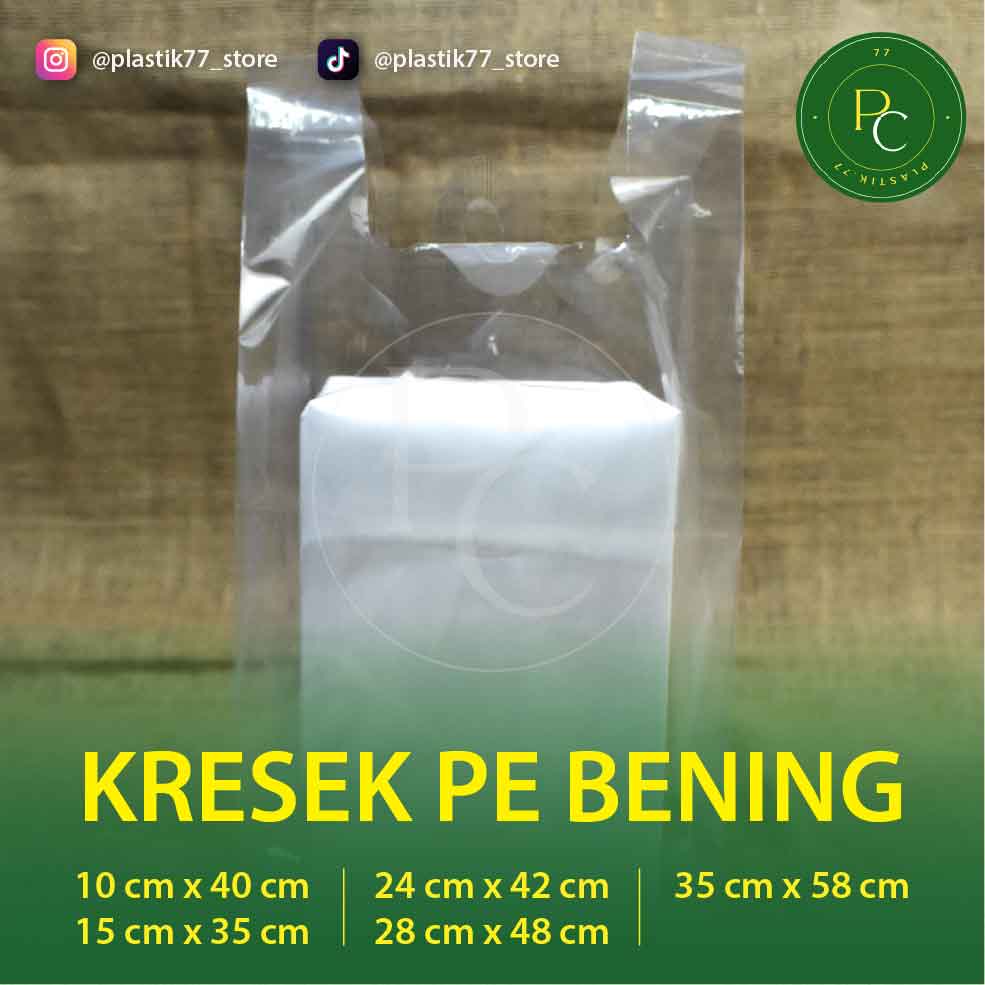 Jual Plastik Kresek Pe Bening Glossy Clear Transparan Ukuran X