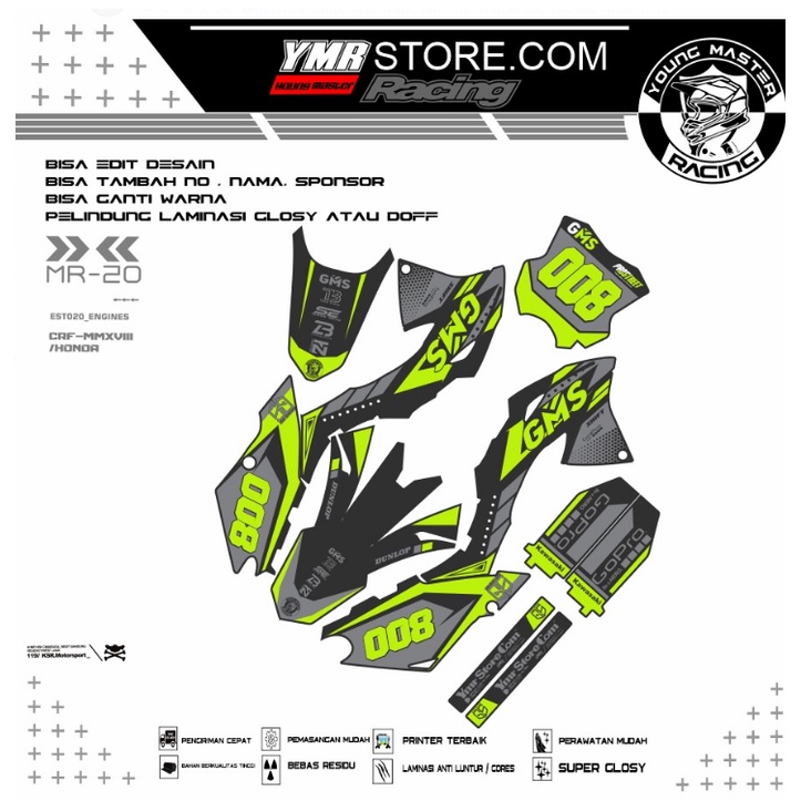 Jual Decal Stiker Klx Bf Dtx Dtracker Klx Gordon Klx Old Bebas Request