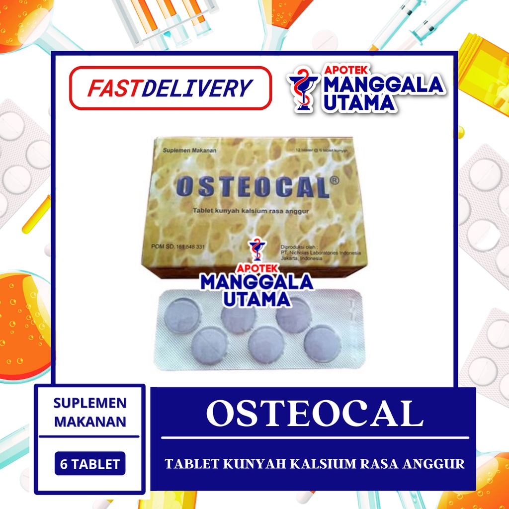 Jual OSTEOCAL PER STRIP ISI 6 TABLET Shopee Indonesia