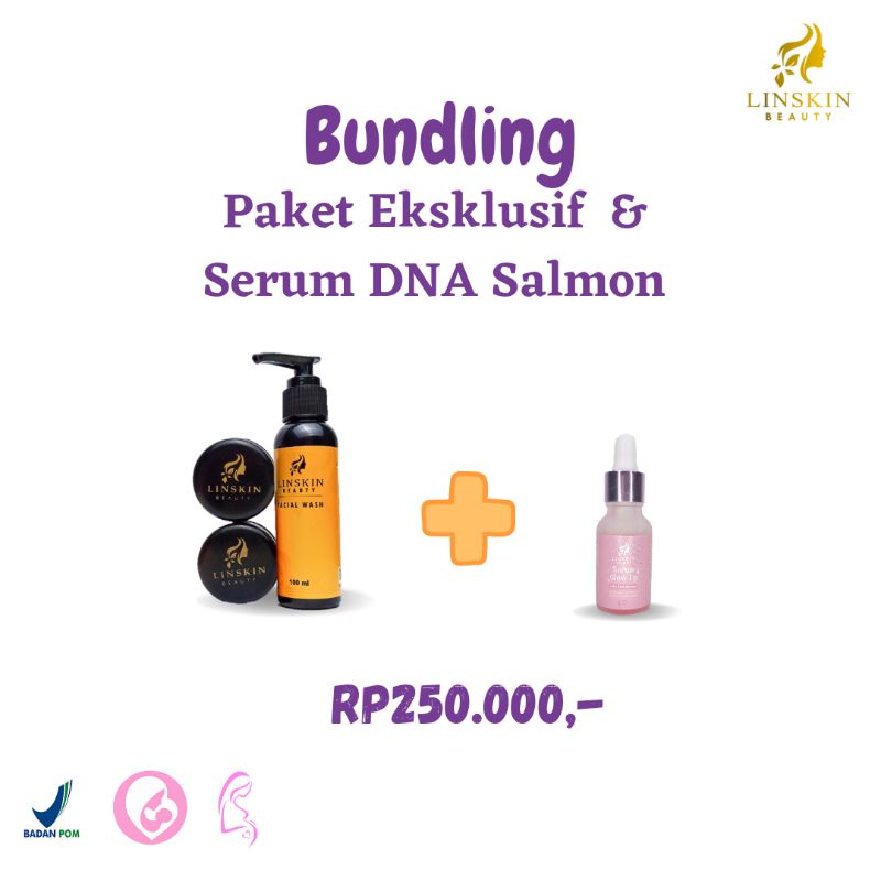 Jual Linskin Beauty Bundling Paket Eksklusif Serum Dna Salmon