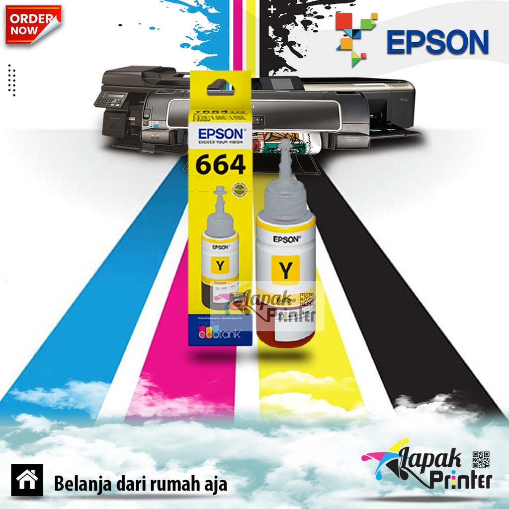 Jual 1 SET 4 PCS Tinta Epson 664 Y Tipe Printer L100 L110 L111 L120