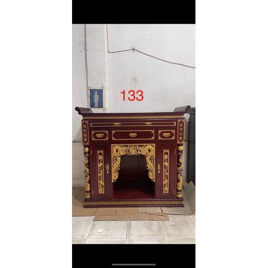 Jual Meja Altar Meja Sembahyang Kayu Jati 133cm X 62cm X 127cm Shopee