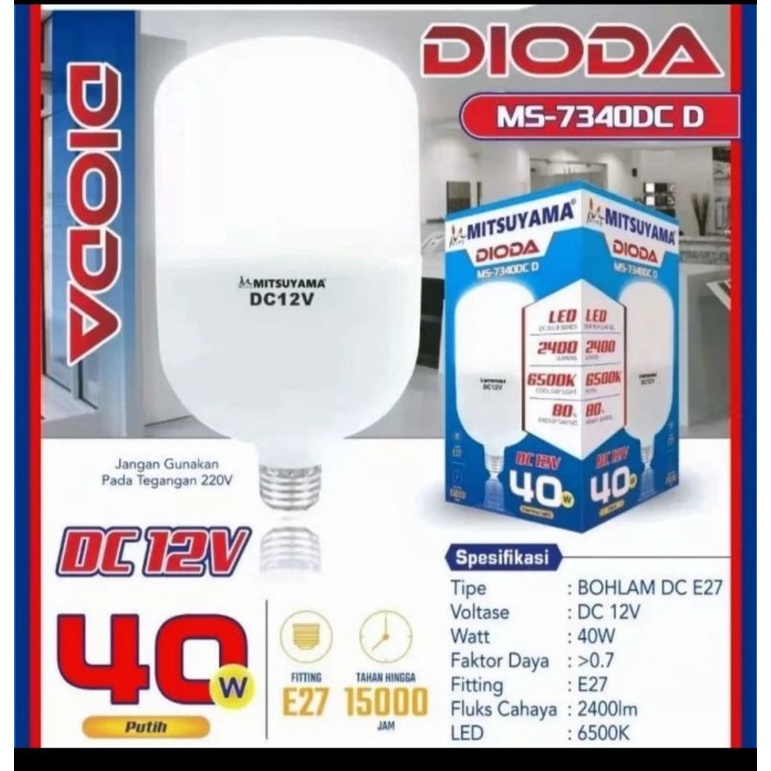 Jual Lampu Bohlam Led Mitsuyama Dc V E Putih Seri Dioda Watt