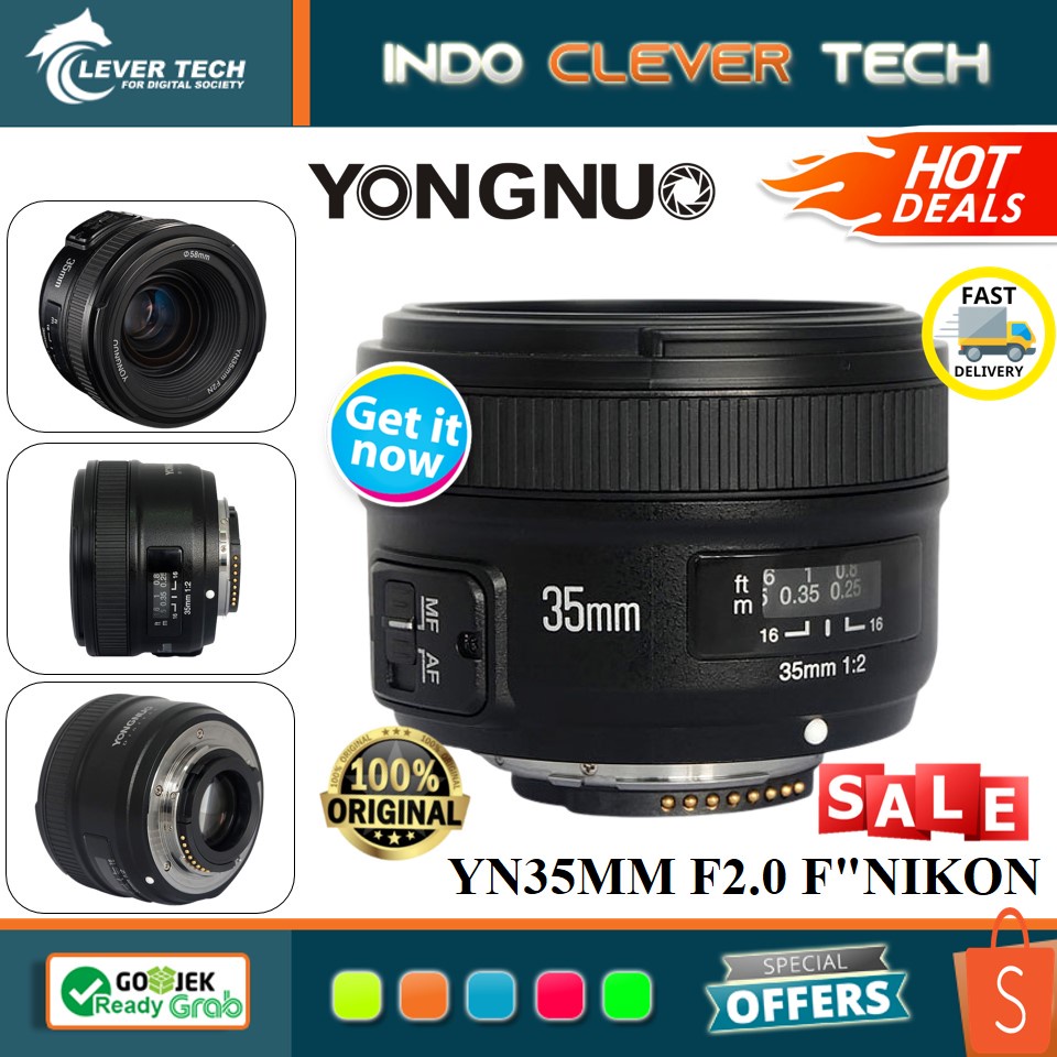 Jual Yongnuo 35mm F2 For Nikon Lensa Fix Bokeh Shopee Indonesia