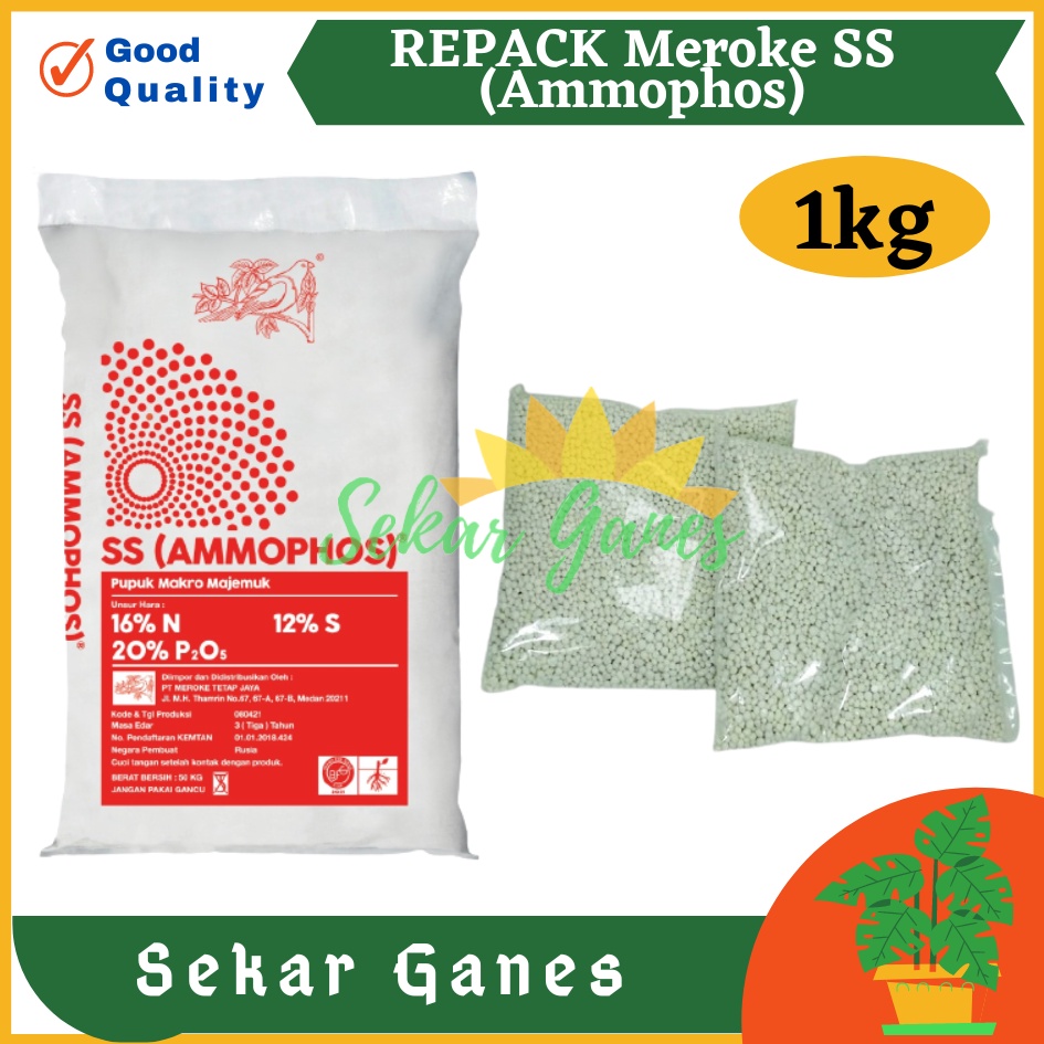 Jual PROMO PUPUK MEROKE SS AMMOPHOS 1 KG KEMASAN REPACK AMMONIUM