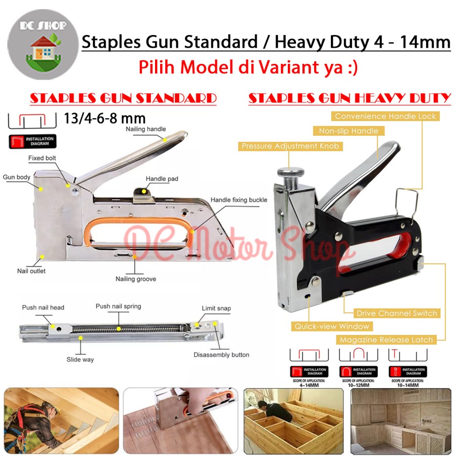 Jual Staples Tembak Staples Steples Gun Tacker 3 In 1 Tembak Kayu Jok