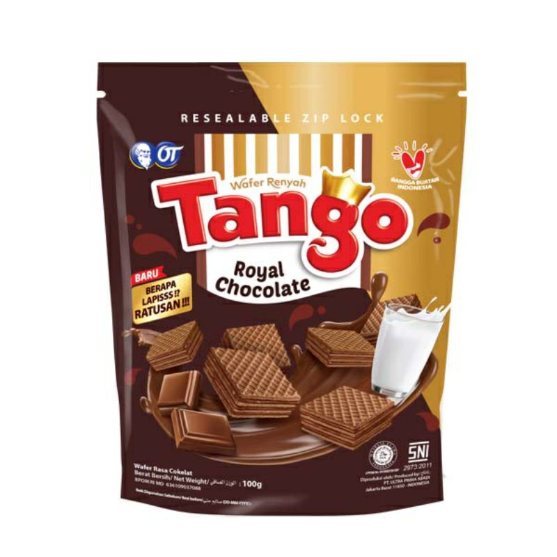 Jual Tango Wafer Royal Chocolate Zip Lock 100g Shopee Indonesia