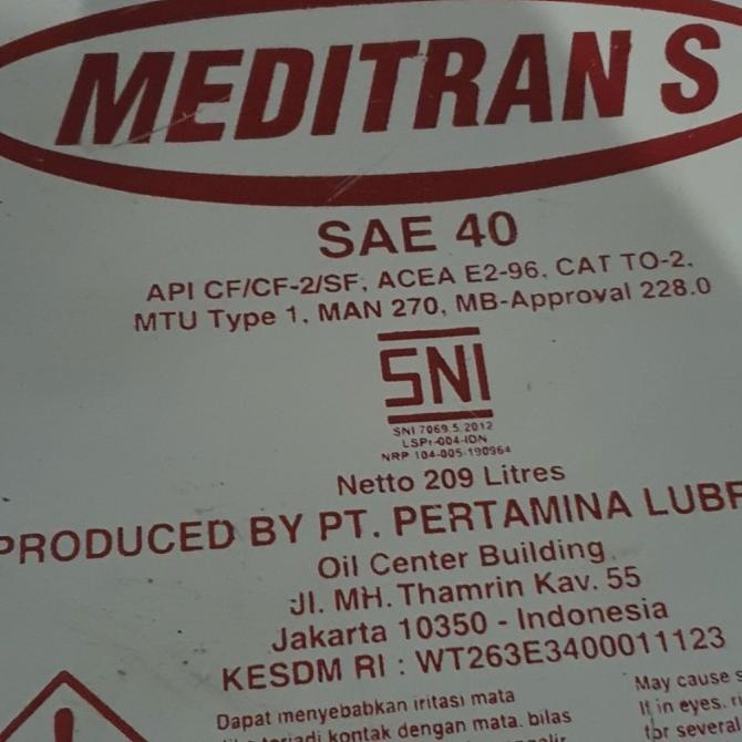 Jual Oli Mesin Pertamina Meditran S Sae Isi Liter Shopee