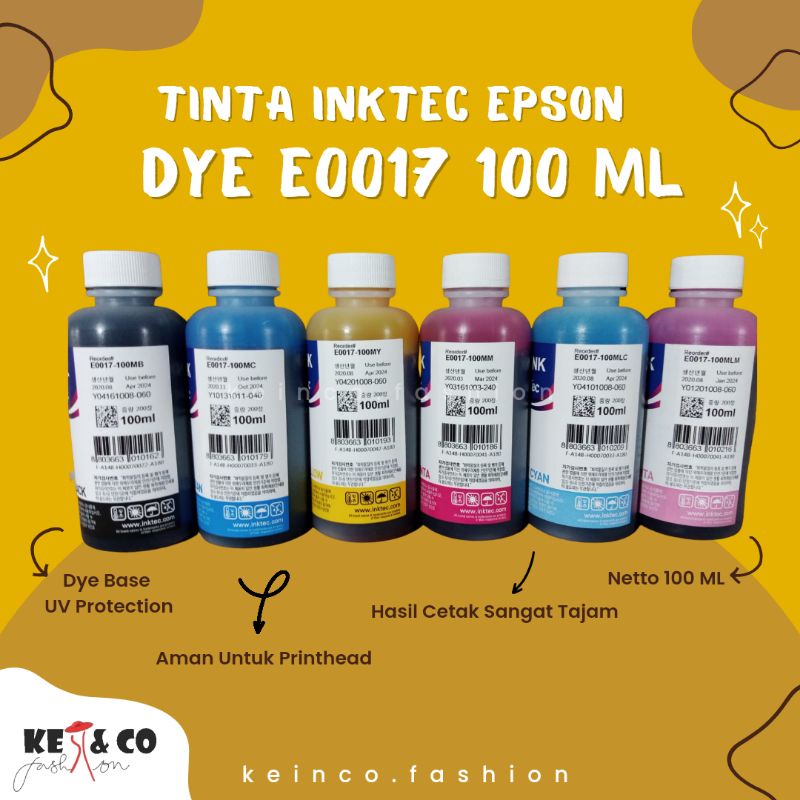 Jual Tinta Inktec E Dye For Epson Ml Compatible Series L