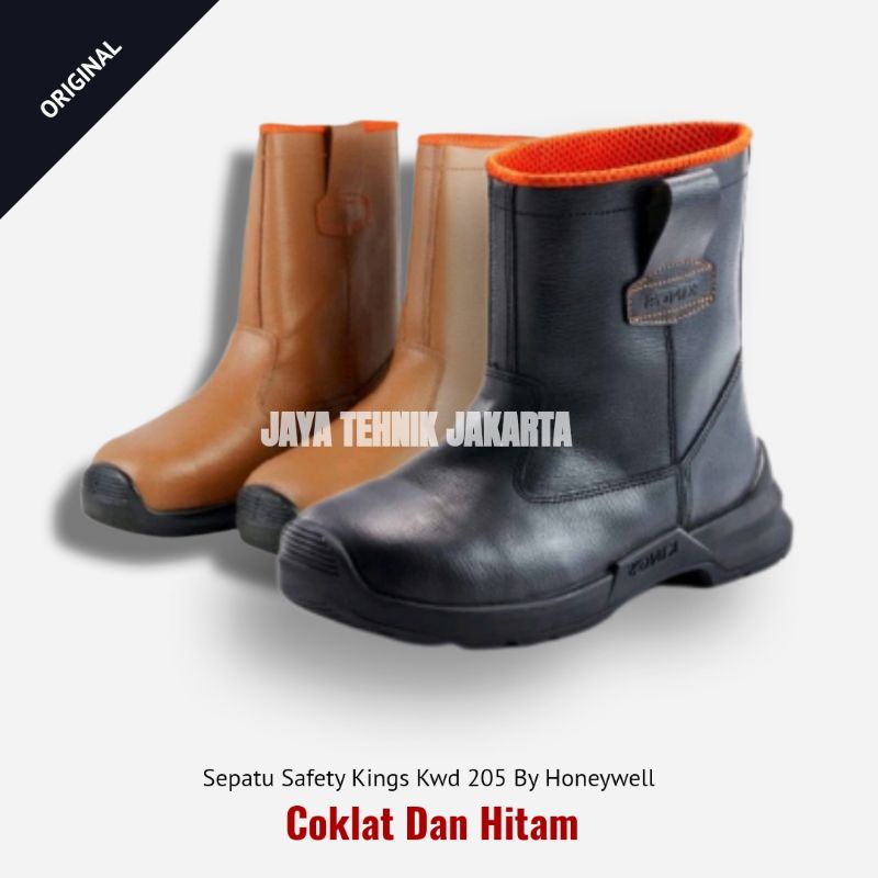 Jual Sepatu Safety Kings Kwd 205 Coklat Dan Hitam Shopee Indonesia