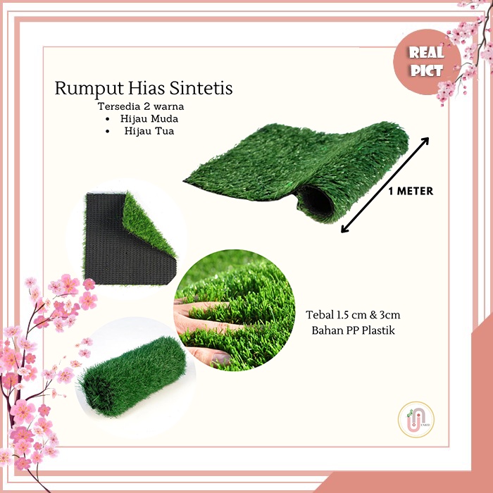 Jual Unico Cod Rumput Sintetis Tebal Cm Tipe Swiss Buat Taman Dan