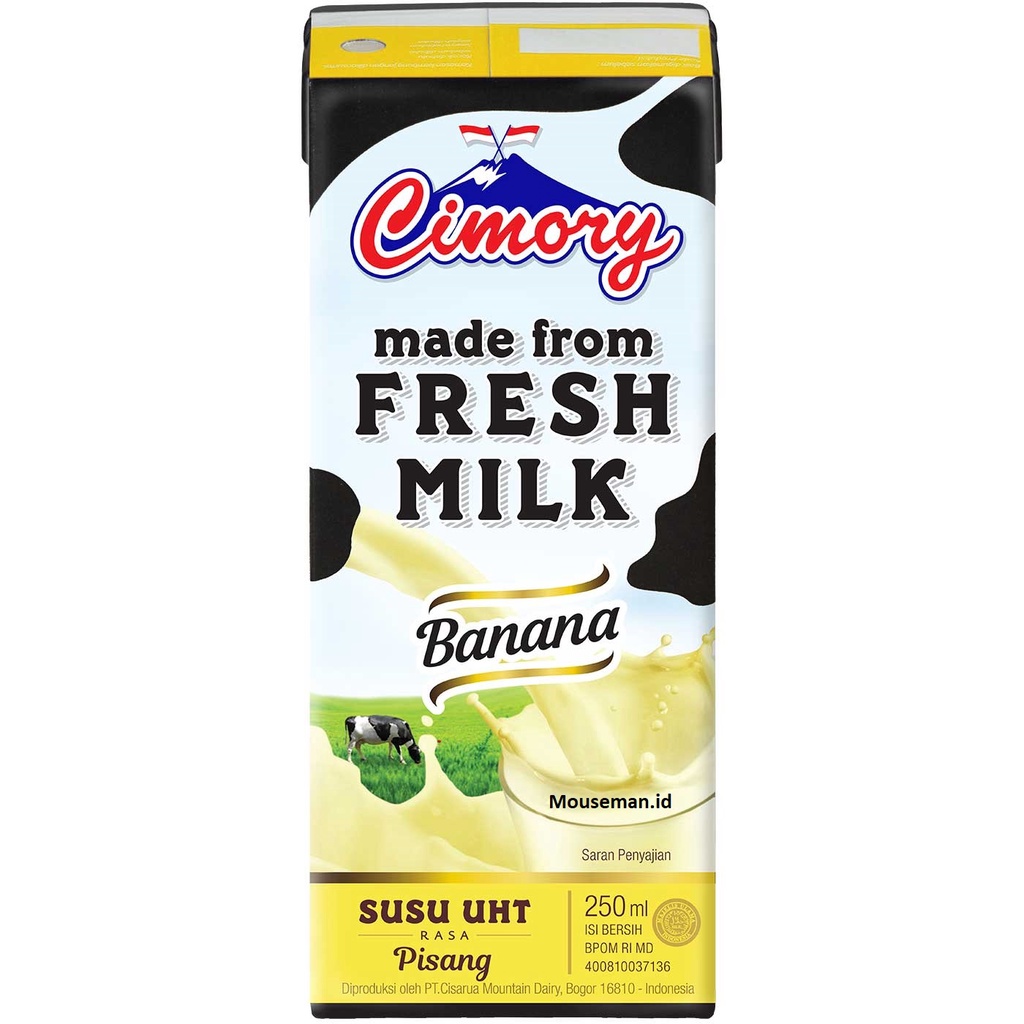 Jual SUSU CIMORY Pisang Made With Fresh Milk UHT Rasa Banana 250ML