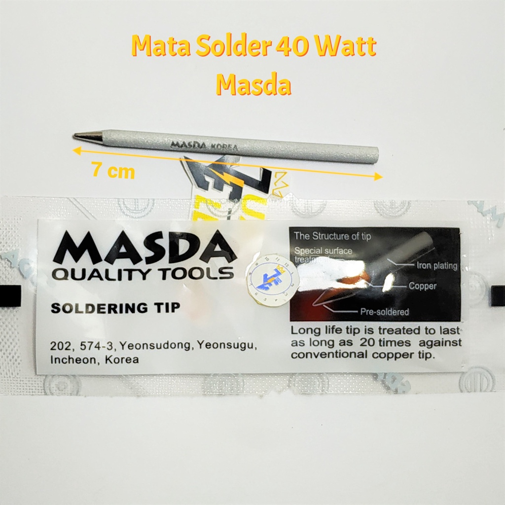 Jual Mata Solder 40 Watt Masda Mata Pen Solder Masda 40 Watt Iron