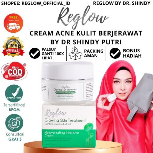 Jual Reglow Cream Pemutih Wajah BPOM Pelembab Penghilang Jerawat