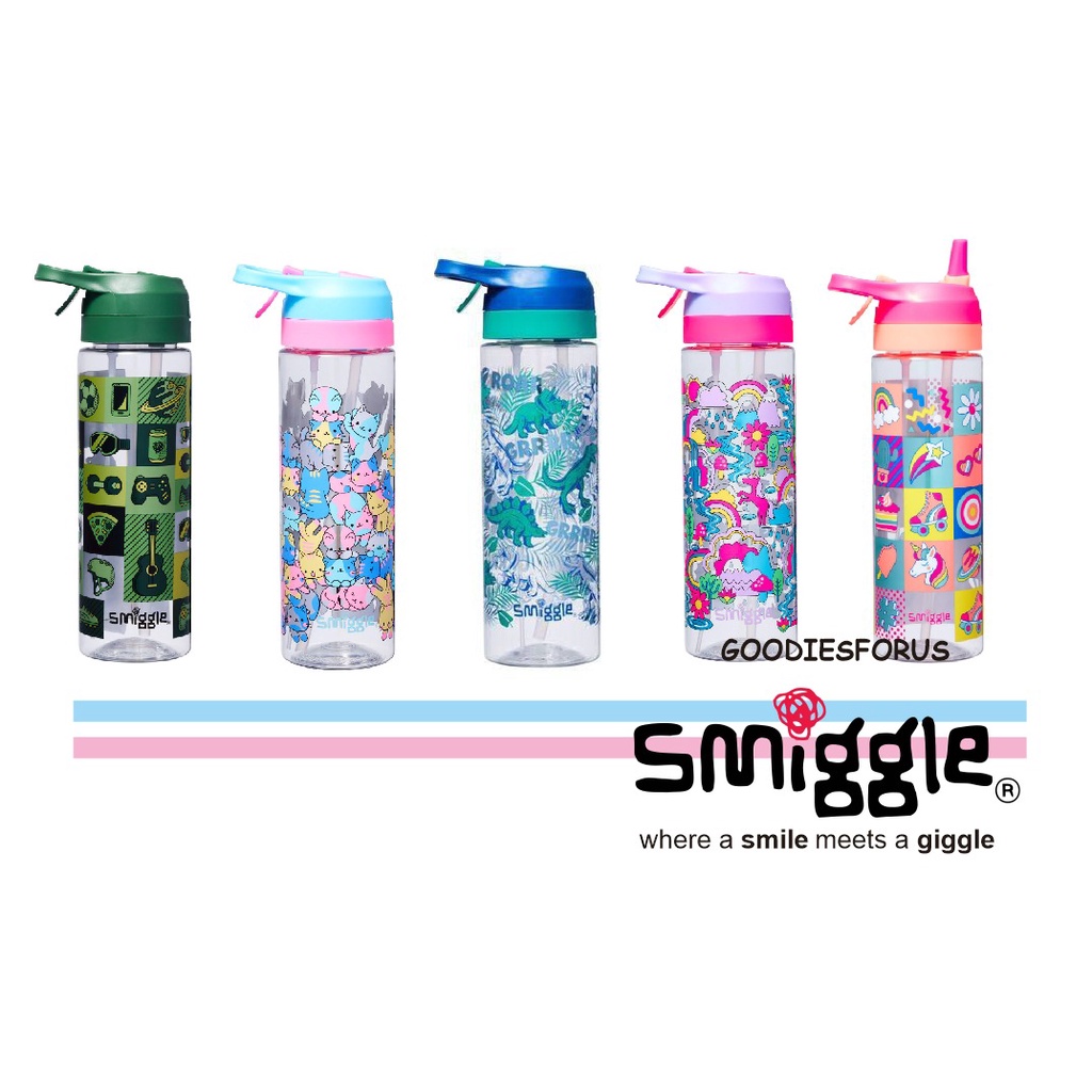 Jual Glee Flip Top Spritz Plastic Drink Bottle 700Ml Botol Smiggle