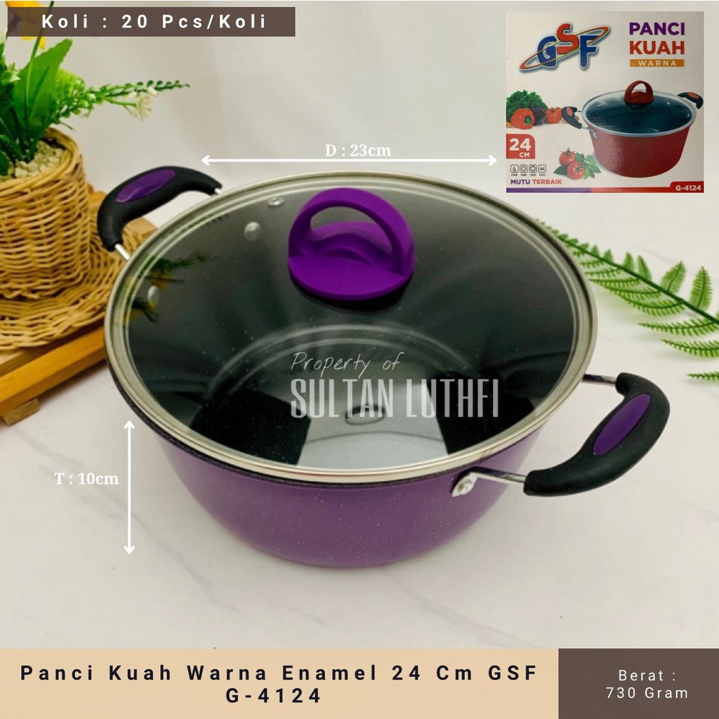 Jual Panci Kuah Gsf Cm Tutup Kaca Warna Merah Dan Ungu Shopee