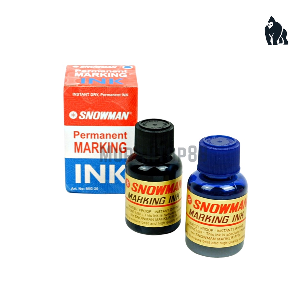 Jual Refill Tinta Snowman Permanen Mig Permanent Marking Ink Isi