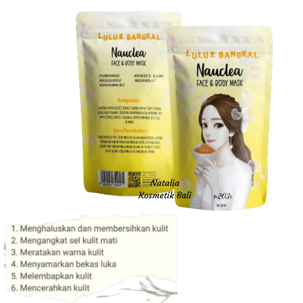 Jual Natol N R Lulur Bangkal Nauclea Face Body Mask Gr