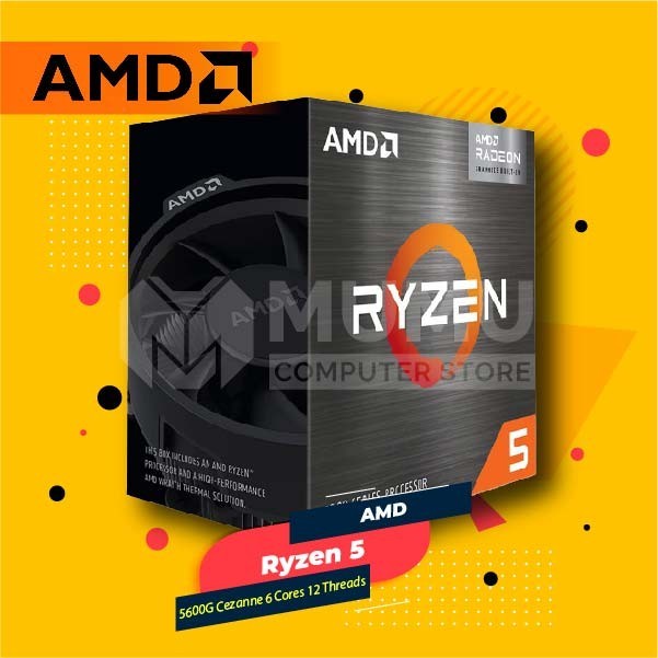 Jual AMD Ryzen 5 5600G Cezanne 6 Cores 12 Threads 4 4Ghz AM4 Processor