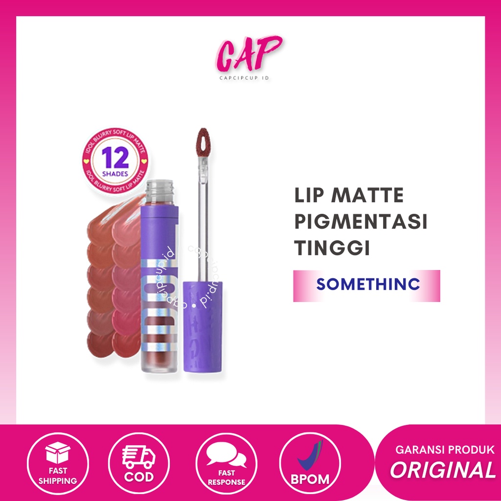 Jual CAP SOMETHINC Idol Blurry Soft Lip Matte Original Somethinc