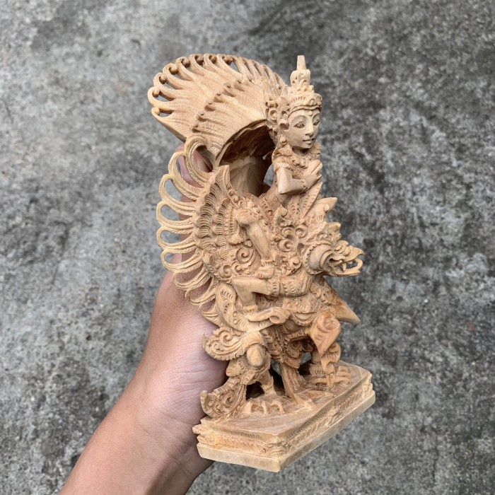 Jual Patung Kayu Cendana Asli Ukiran Garuda Wisnu Ukuran S Shopee