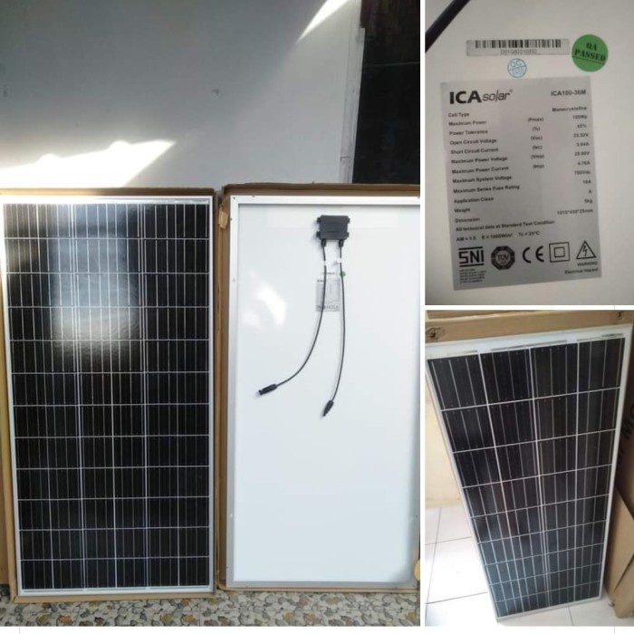 Jual Tokochitrae Panel Surya Ica Solar Monocrystaline 100Wp Tkdn Best