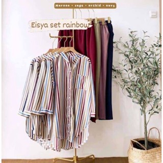 Jual Oneset Wanda One Set Salur Kemeja Tunik Wanda Set Nareya Set Aiko