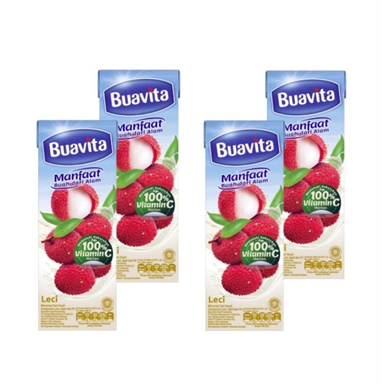 Jual Buavita Juice Lychee Minuman Sari Buah Leci 245ml Paket 4 Pc