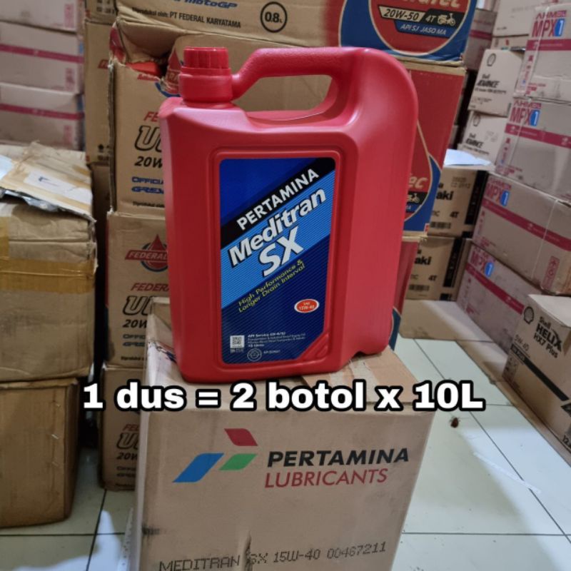 Jual Oil Oli Meditran SX 15W 40 10 Liter Pertamina Lubricants 1DUS