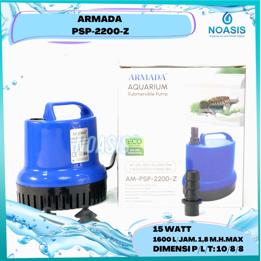 Jual ARMADA Pompa Air Celup Aquarium 15 W Am Psp 2200 Z AR Psp 2200z