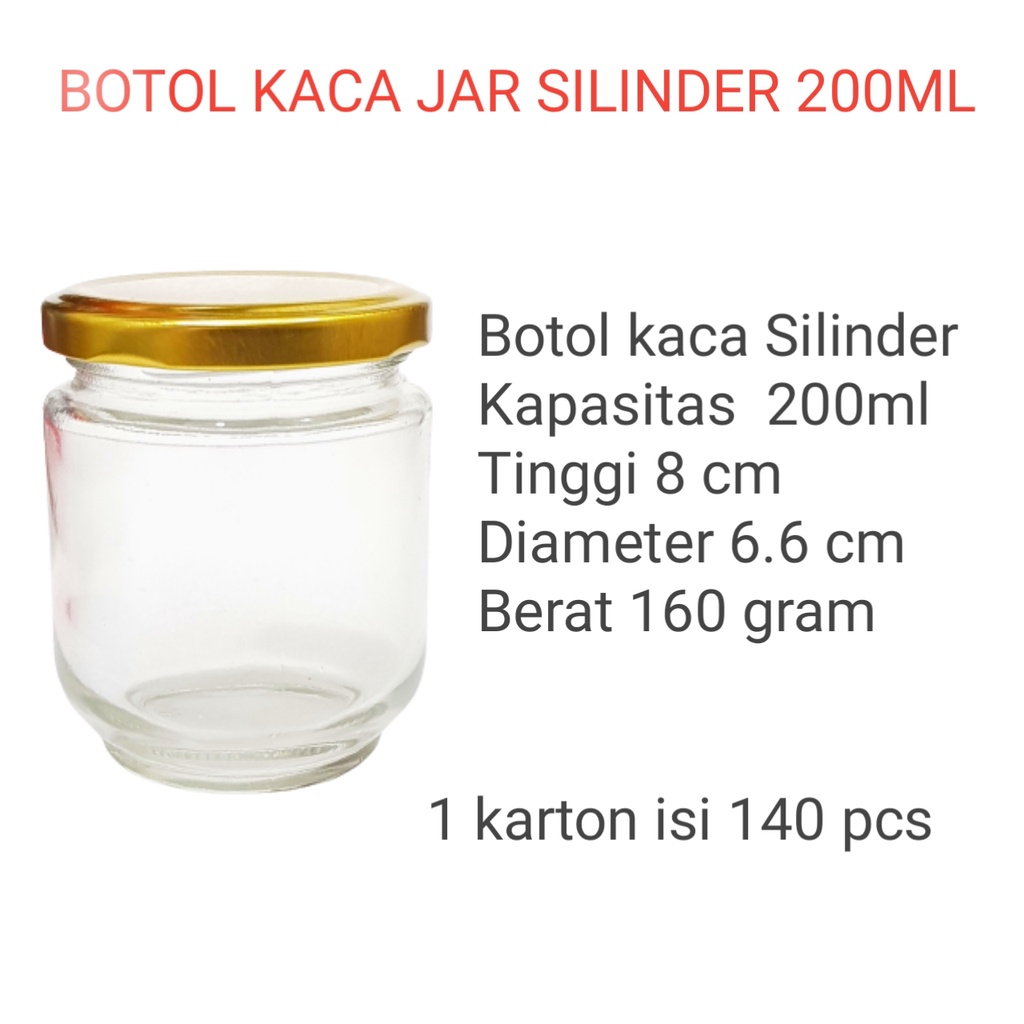 Jual 200ML BOTOL KACA 200 ML BARU TUTUP SENG Gold Baru BOTOL