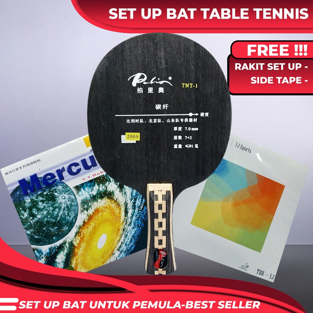 Jual Setup Tenis Meja Pingpong Palio Tnt Carbon Mercury Sanwei T Yj