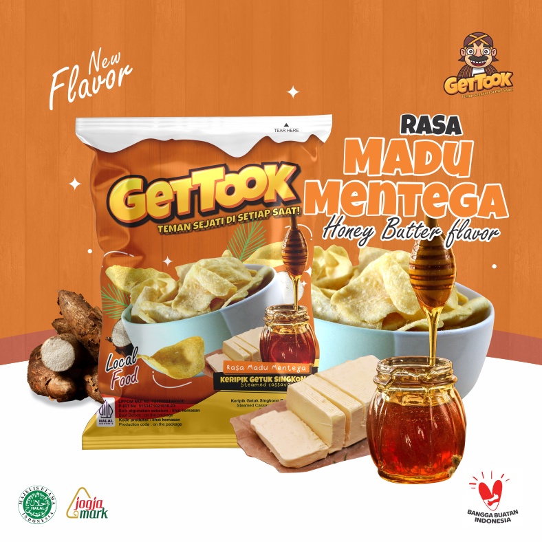 Jual Keripik Getuk Singkong Gettook 50g Rasa Honey Butter Shopee