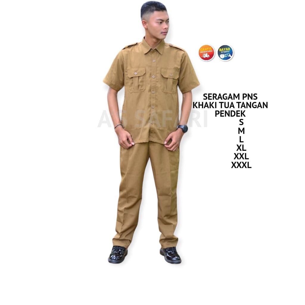 Jual Seragam Pns Pemda Pemkot Pemkab Pria Khaki Tua Baju Dinas Pns Guru